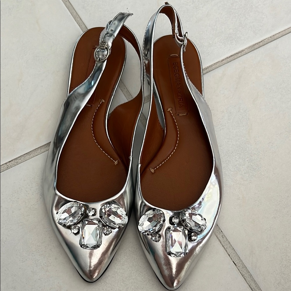 BGBCMAXAZRIA Silver Flats with Stones
